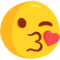 Face Blowing a Kiss emoji on Messenger